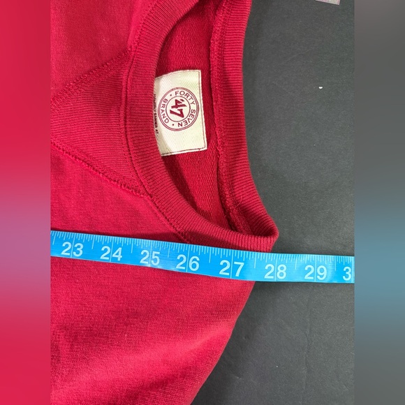 47 Brand Mens L 49ers Football Pullover Sweatshirt Patch Crew Neck Adult Winter - Picture 14 of 15